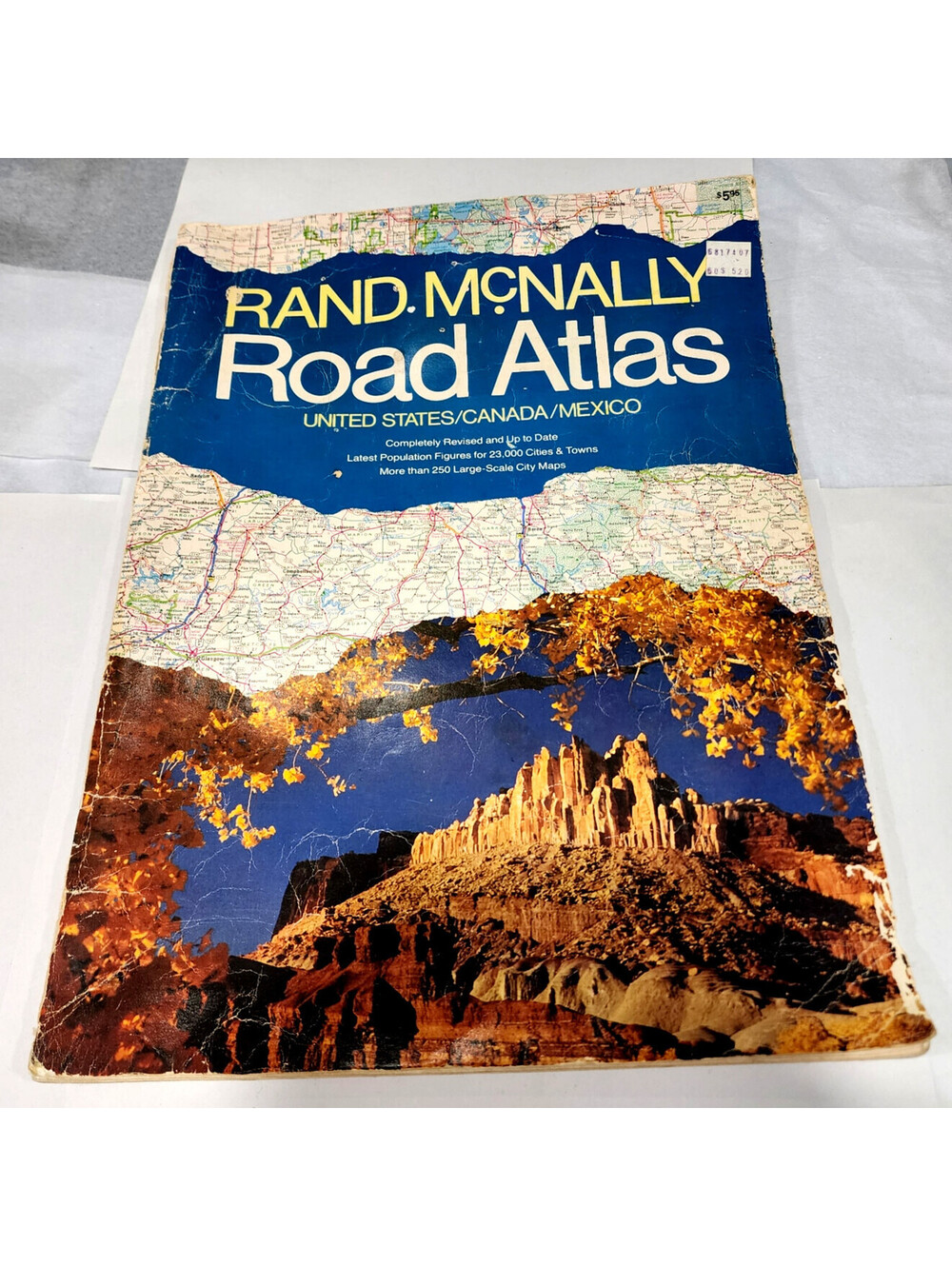 VTG 1984 Rand McNally Road Atlas United States Canada Mexico 5.96 Cover Price
